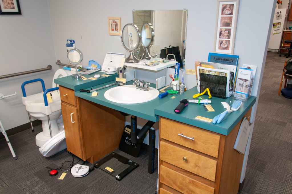 IATP showroom floor featuring bedroom with assistive technology