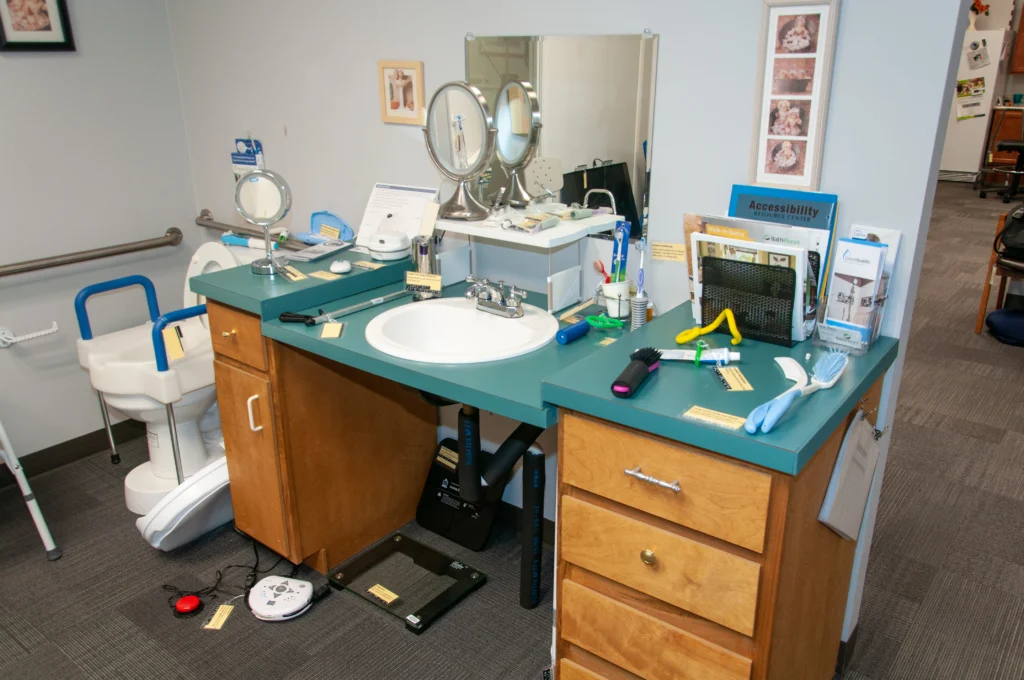 IATP showroom floor featuring bedroom with assistive technology