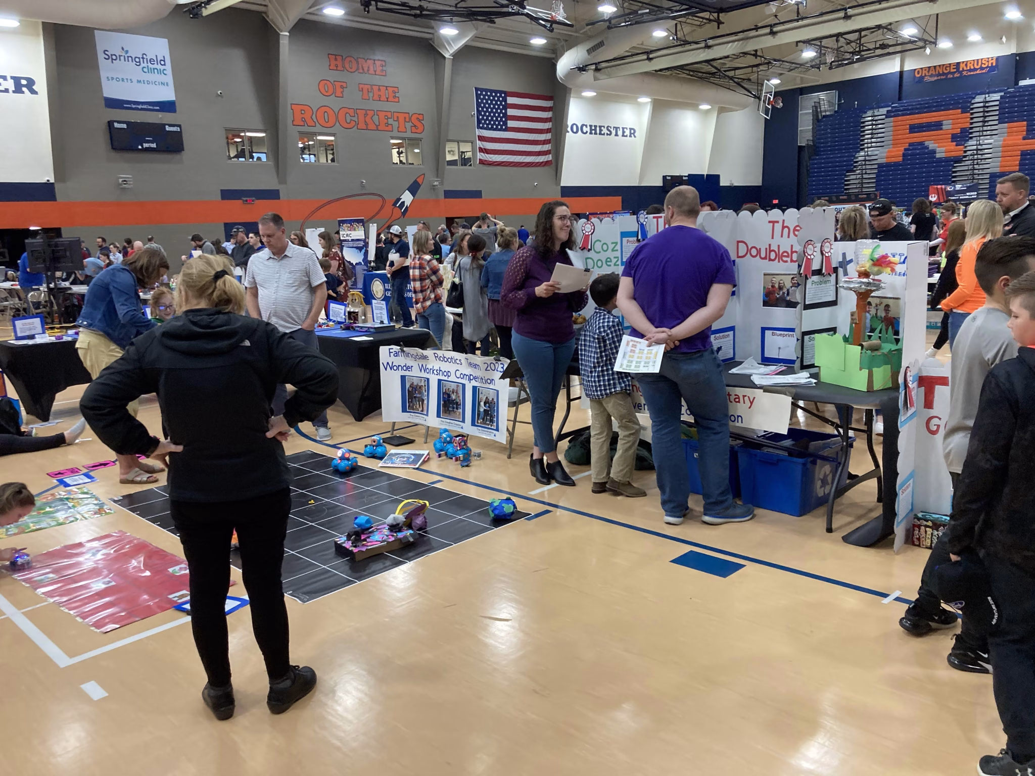 Birds-eye-view of Rochester Stem Fair